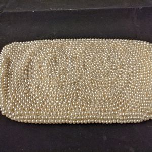 Miranda Japan Vintage Beaded Clutch, Pearl